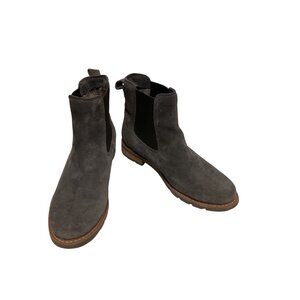 Ariat Womens Grey Suede Chelsea Boots Size 9.5 With Comfort Sole